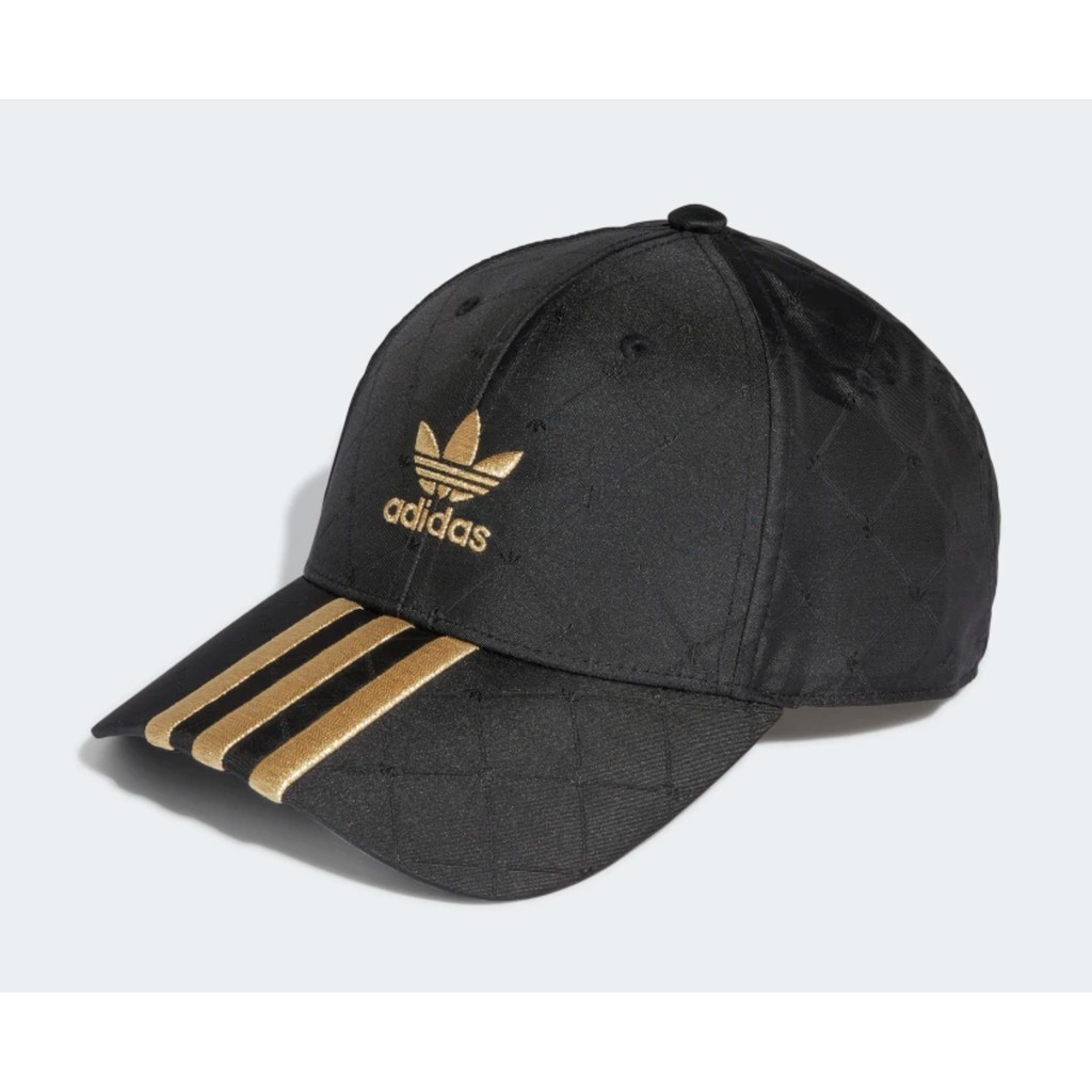 Adidas Baseball Cap Black Gold 3D Logo H09043 Topi Original 100%