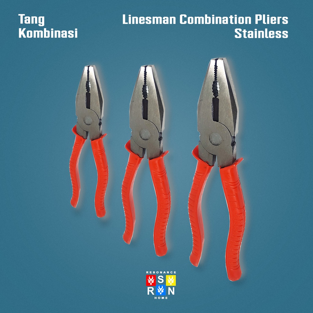 Tang Kombinasi Merah Murah l Tang Karet l Linesman Combination Pliers Resonance Home