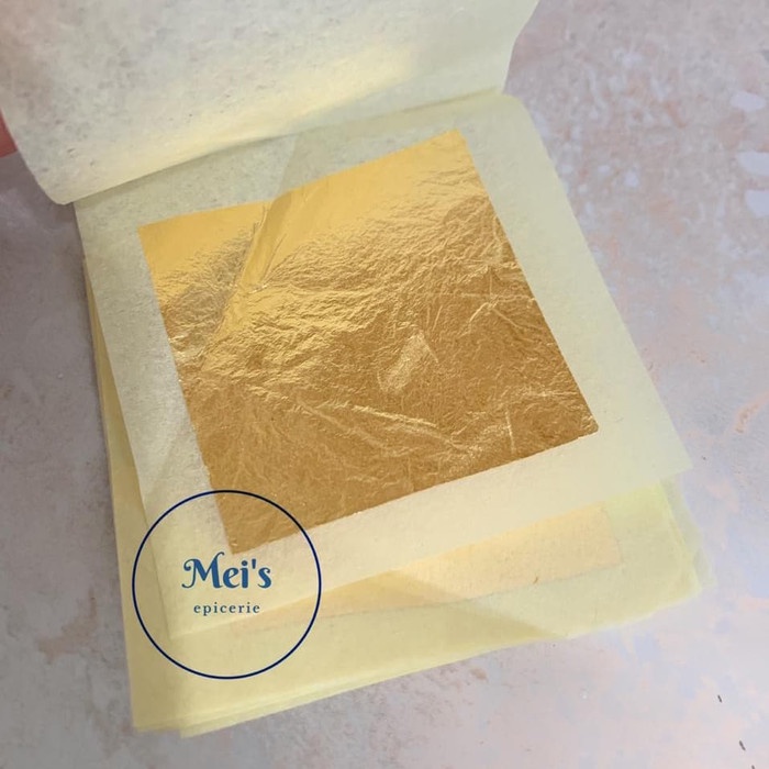 

Ht6362D Edible Gold Leaf Sheet For Decorating Cake Emas Lembaran Penghias Kue Ht5