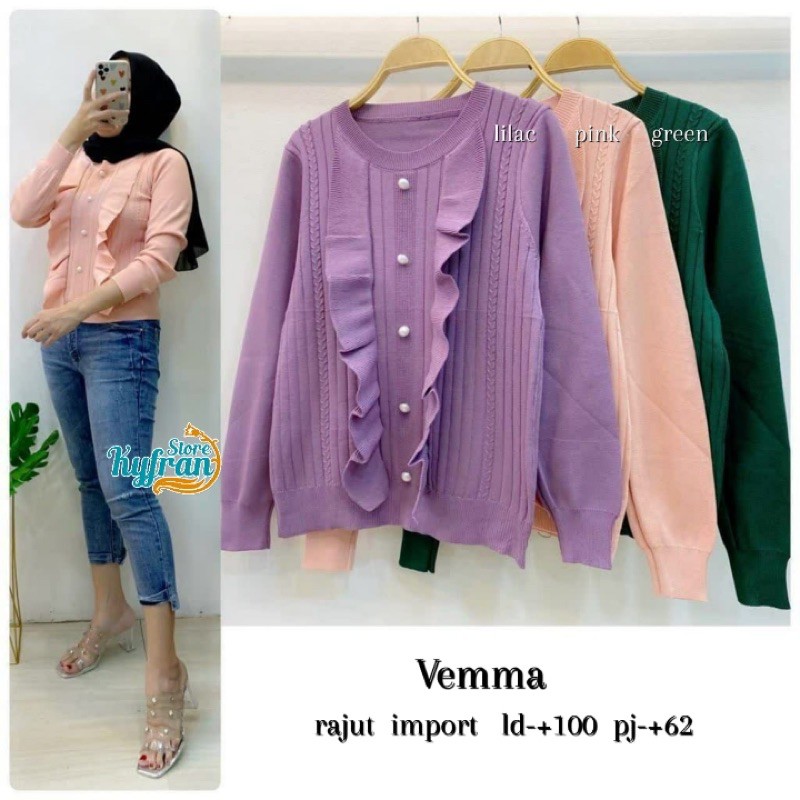 Vemma Blouse Rajut Rempel Dada