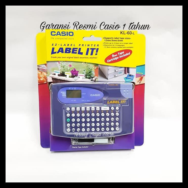 Casio Label Printer Kl-60 L Label It Kl 60 Printer Label Kl60L (Asli)