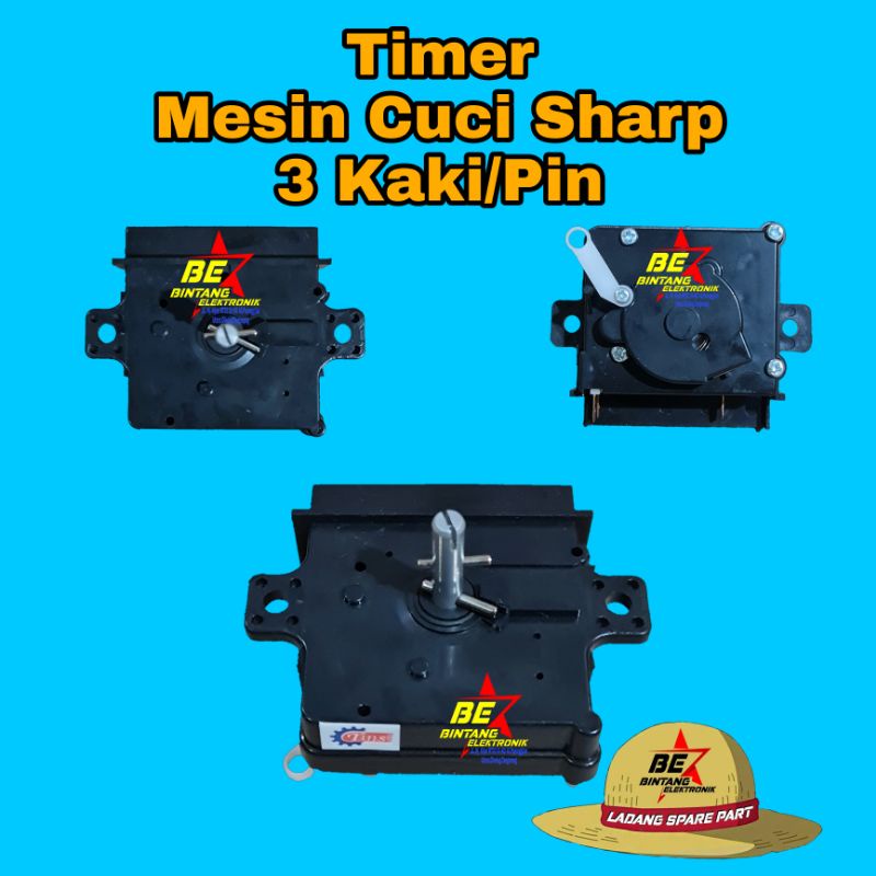 WASH TIMER SHARP PIN 3 Tins TIMER WASH MESIN CUCI SHARP 3 SKUN TIMER 3 SOKET