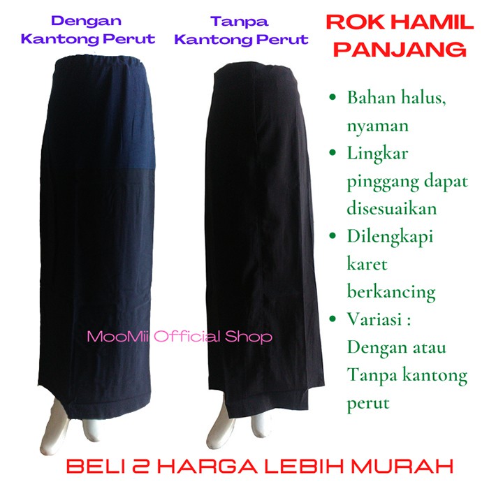 Rok Hamil Panjang Kerja Kantor / Rok Ibu Hamil / Rok Kerja Hamil / Rok Hamil Kantor / Pakaian Hamil
