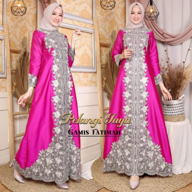 Fashion Muslim//Kebaya//Gamis Set Fatimah Original By Pelangi Jaya//Pakaian Wanita Muslimah