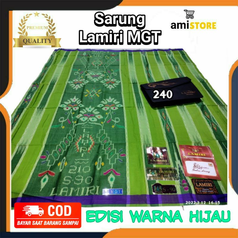 [paling dicari] SARUNG LAMIRI MGT SUTRA EDISI HIJAU DAN BIRU