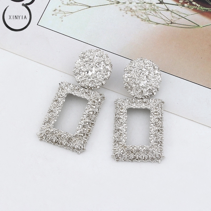 Anting korea anting panjang paduan segi empat