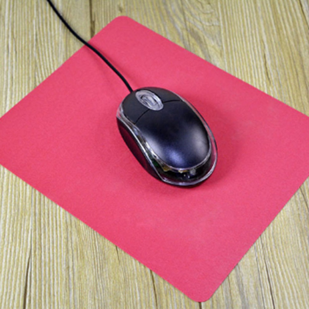 Mouse Pad Gaming Anti Slip Bentuk Persegi Panjang Warna Polos Ukuran 21.5x17.5cm Untuk PC / Laptop