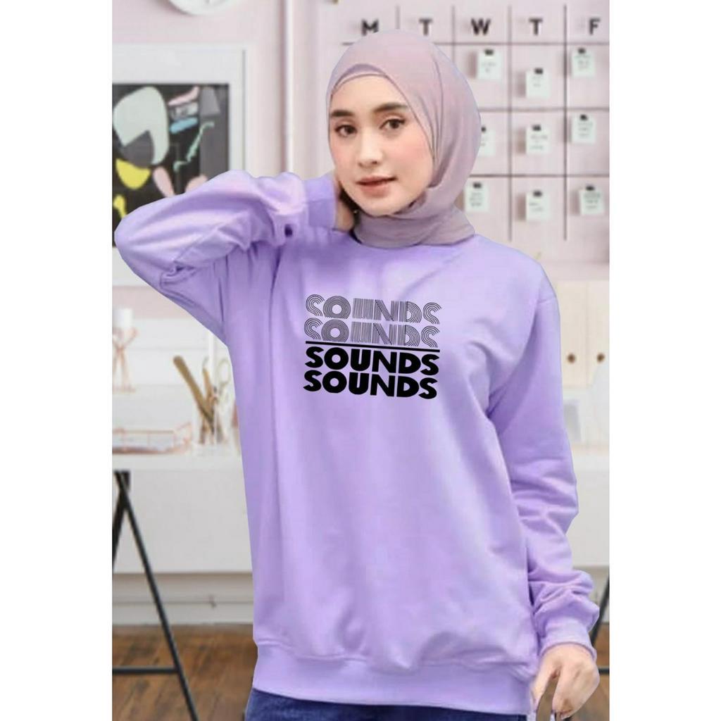 Kaos Lengan Panjang SOUND / Kaos Sweatshirt / Atasan Wanita / Atasan Wanita Lengan Panjang