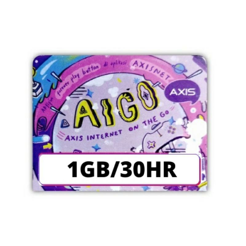 Voucher Axis Aigo 1GB, 30hari fress.