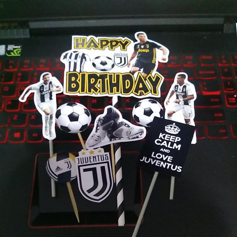 cake topper kue juventus Christiano ronaldo