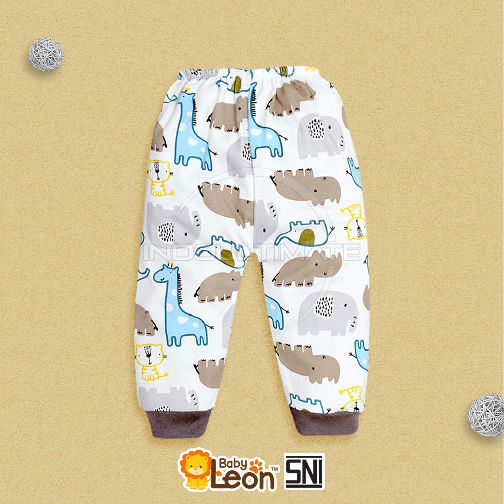 DS-115 1Pcs Celana Panjang (Ukuran S,M,L) ZOO SERIES BABY LEON COTTON Double Knit Celana Panjang Anak Bayi Newborn Celana Diaper Celana Popok Celana Panjang Harian Anak Bayi Celana Anak