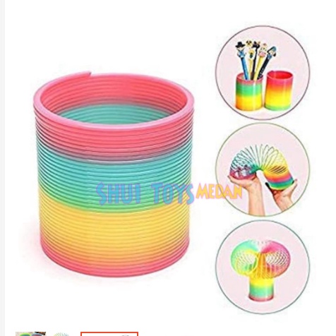 Per Pegas Spiral Rainbow Magic Spring / Mainan Anak Magic Spring Slinky Pir Pelangi