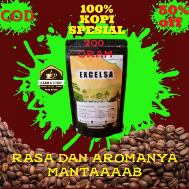 

KOPI EXCELSA BALI ARABIKA MURNI ASLI HITAM BUBUK ROBUSTA LOKAL TANPA CAMPURAN NIKMAT GROSIR MURAH