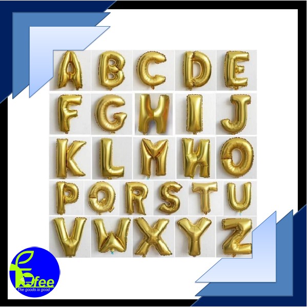 [IMPORT] - Balon Huruf &amp; Angka Foil 25gr