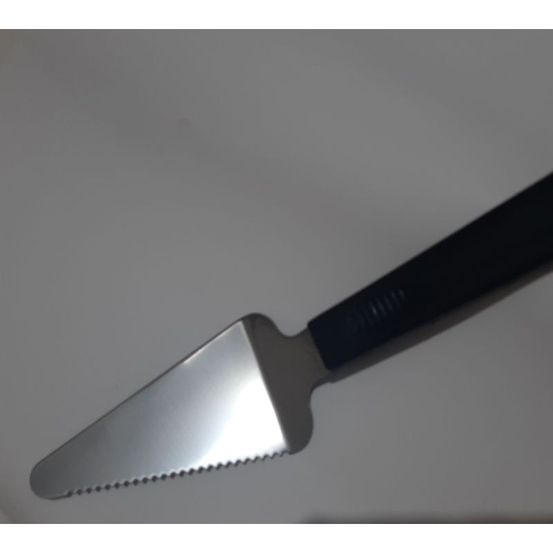 Spatula Pizza Sendok Bengkok Stainless Steel Pisau Segitiga Cake