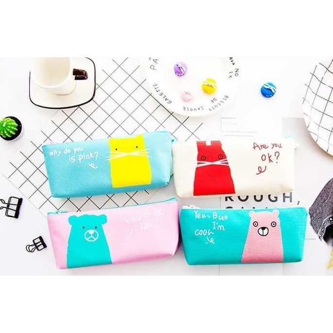 

Tempat Kotak Pensil Alat Tulis Pencil Case Pc05 Tiger Bear