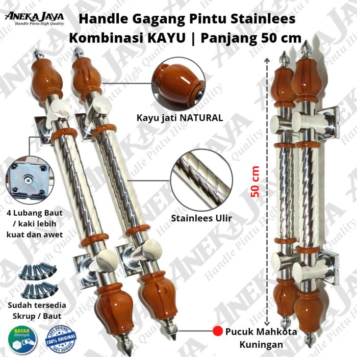 Handle Pintu Rumah 50 Cm / Gagang Pintu Kayu / Tarikan Pintu Rumah