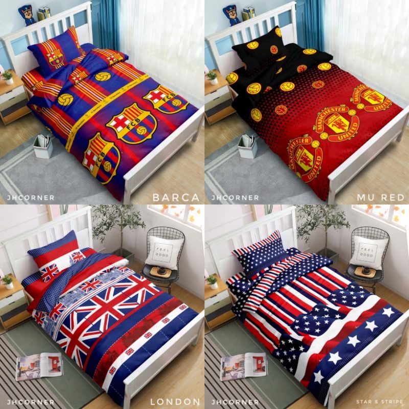 GEGEKU - SPREI NO 1 KING 180X200 NO 2 QUEEN 160X200 MOTIF BENDERA INGGRIS USA AMERIKA AMERICA ENGLAN