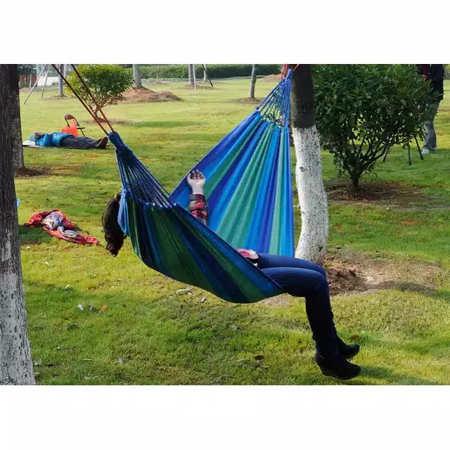 HAMMOCK AYUNAN GANTUNG - Tempat Tidur Gantung Camping Outdoor Pelangi Colourful