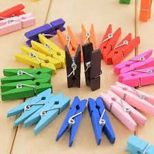 WOODEN CLIP / JEPIT KAYU POLOS WARNA / JEPIT FOTO KAYU / PENJEPIT KAYU WARNA