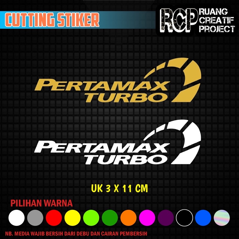 Cutting Stiker PERTAMAX TURBO/ cutting scotlite / stiker viral