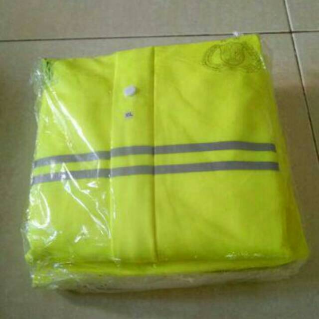 Jas Hujan Polantas Lantas Polos Standar POLRI Bahan Import PVC Model Setelan Baju Celana