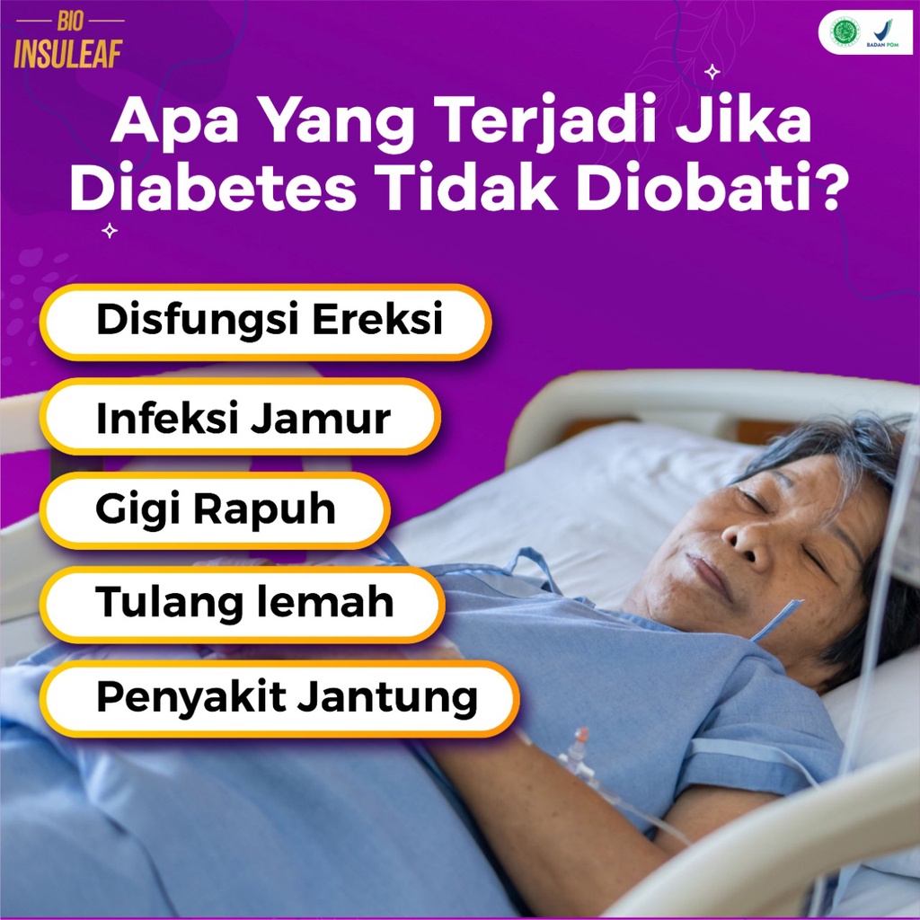 Bio Insuleaf  Herbal Anti Diabetes – Herbal Alami Cepat Turunkan Gula Darah Cegah Kencing Manis Asam Urat &amp; Kolesterol BPOM Herbal Anti Diabetes 100% Original