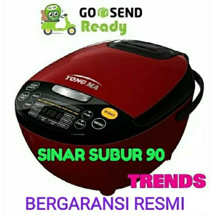 Rice Cooker YONGMA Digital YMC-211 Red 2Liter Magic Com - Ungu
