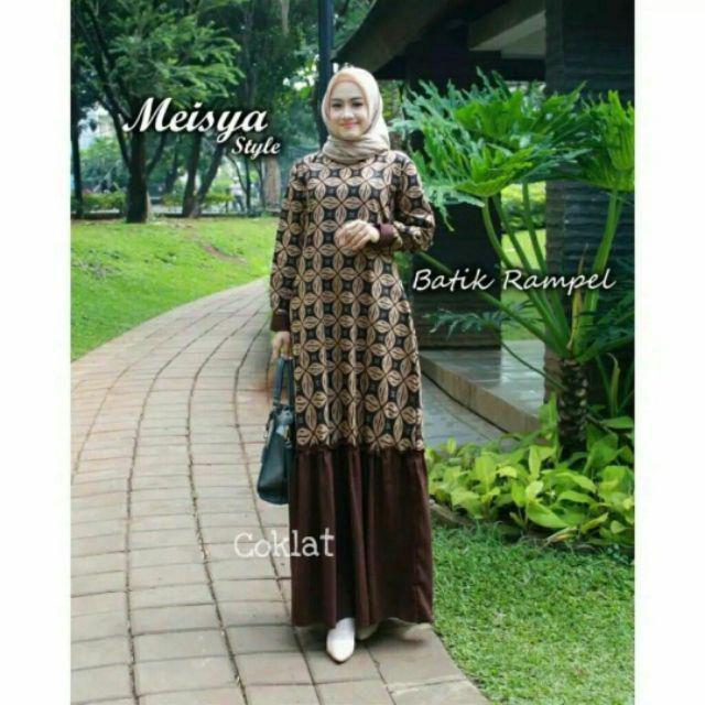 Gamis Batik Manggar,padi,sekar,cantik,kubis,kipas,daun,kupu,nadine,gendis,parang Gamis Rempel Miesya