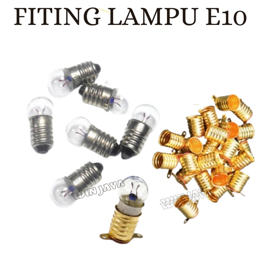 FITING LAMPU BOHLAM DOP E10 FITTING LAMPU PRAKTEK DRAT KUNINGAN