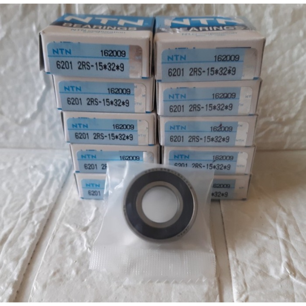 BEARING 6201 2RS-15MM NTN - Tutup Karet