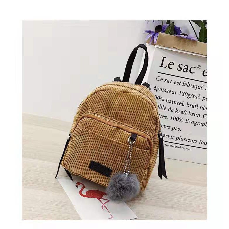 TAS RANSEL MINI VELVET BACKPACK LUCU TAS IMUT FASHION WANITA IMPORT TERMURAH TAS KEKINIAN READY COD