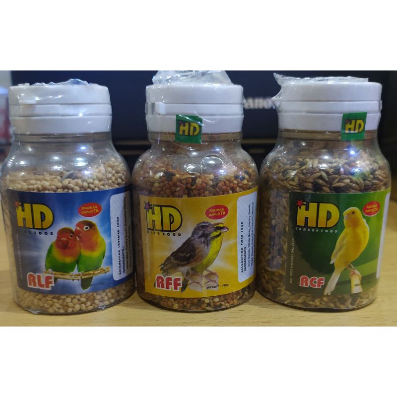 HD Lovebird RLF / HD RLF 100gr / HD Kenari RCF / HD RCF 100gr / HD Blackthroat RFF / HD RFF 100gr