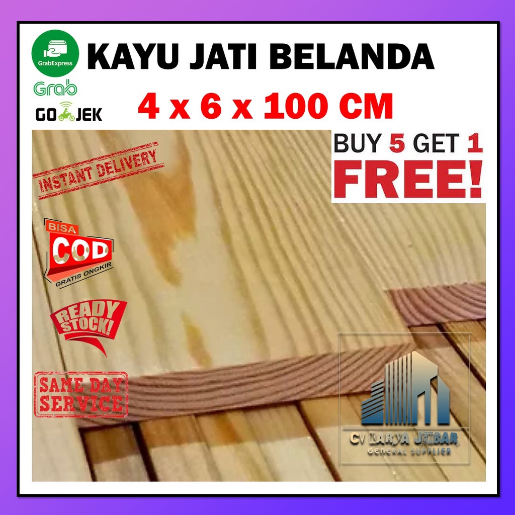 Kayu Jati Belanda Pinus Papan Halus 120 100cm 120cm Ukuran 4X6X100 cm papan kayu jati belanda kayu k