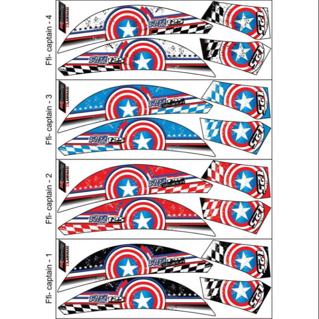 Striping Fino 125 Fi Variasi Yamaha Stiker Sticker Skotlet Scotlite Body Motor Lis List Body Li Liss