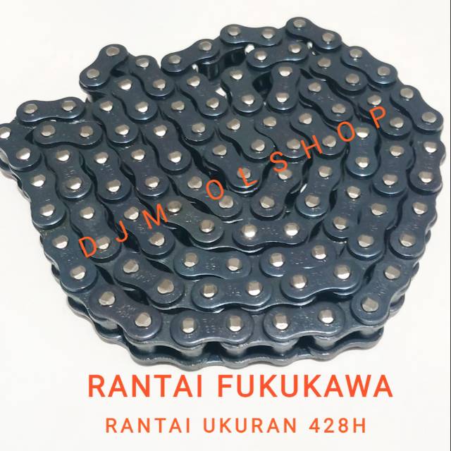 RANTAI MOTOR 428H 128-130-140 FUKUKAWA BLACK