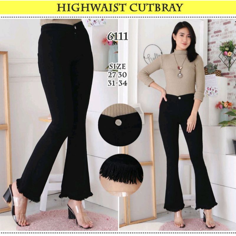 Celana Jeans Highwaist Cutbray Rawis Rumbay - HW Cutbray Banyak Warna SZ 27-34