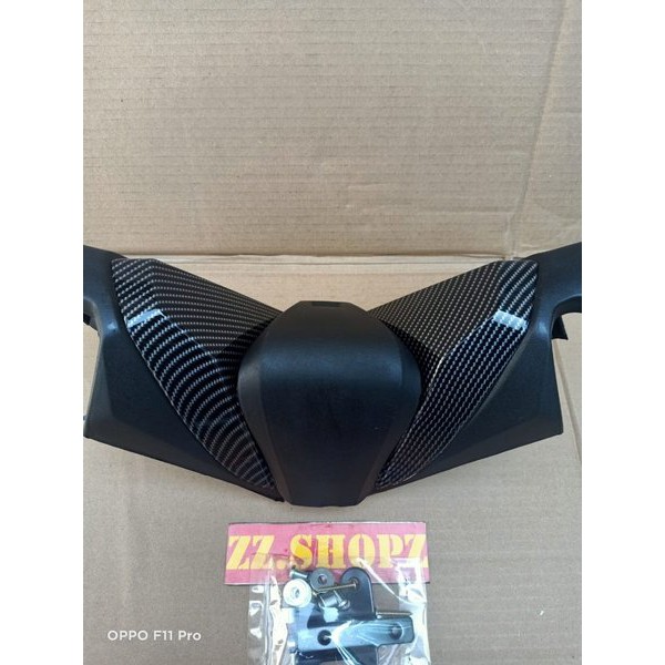 Cover stang PCX 160 new lokal carbon Tutup stang PCX 160 pelindung stang PCX 160 lokal handle bar