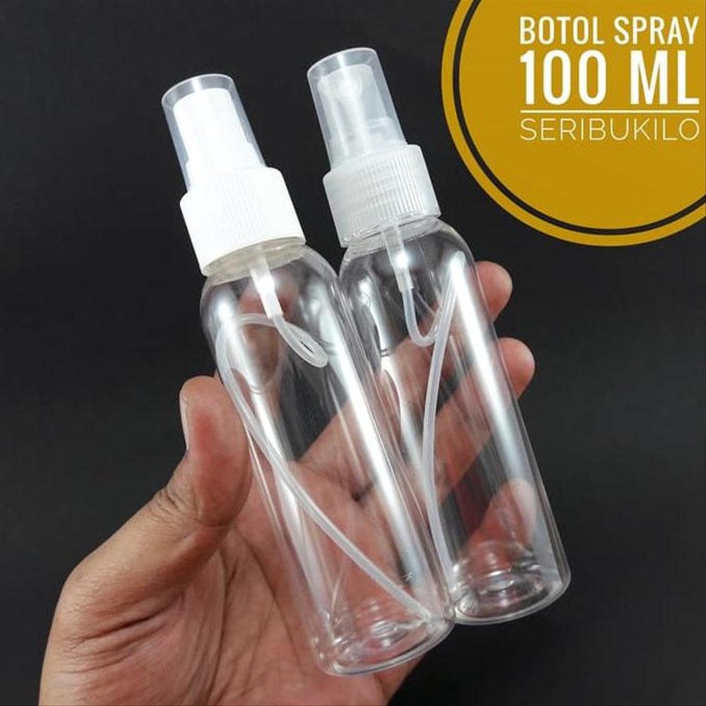 BELI 1 GRATIS 1 Botol Spray Sprai isi Ulang 100ml / Botol Hand Sanitizer Botol Minyak Wangi Clear Bening Bottle Semprotan 100 ML