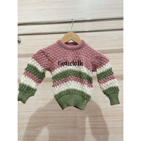 Yupi Kids Hoodie Sweater Popcorn Rajut Anak Perempuan 1-3th / yupi hoodie popcorn anak