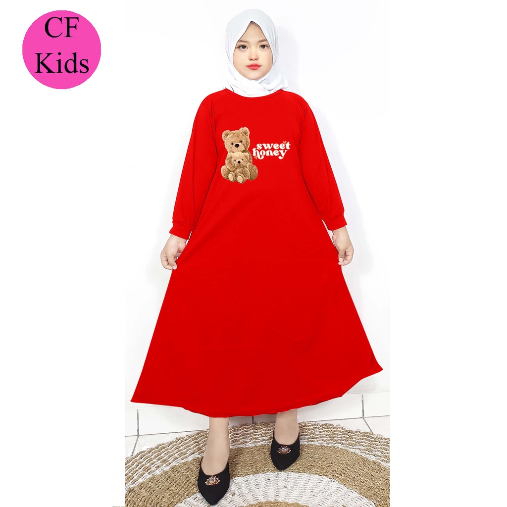 Gamis Anak Perempuan DTF Sweet Honey Bear CF Kids