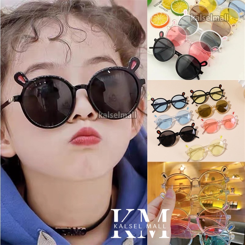 Kaca Mata Anak Cowok Cewek Model Telinga Kelinci Anti Silau Sinar Matahari Kacamata Unik Lucu Anak-Anak Gaya Korea Sunglasses Balita Bayi Perempuan Laki-Laki Banjarbaru Banjarmasin Martapura KCA6