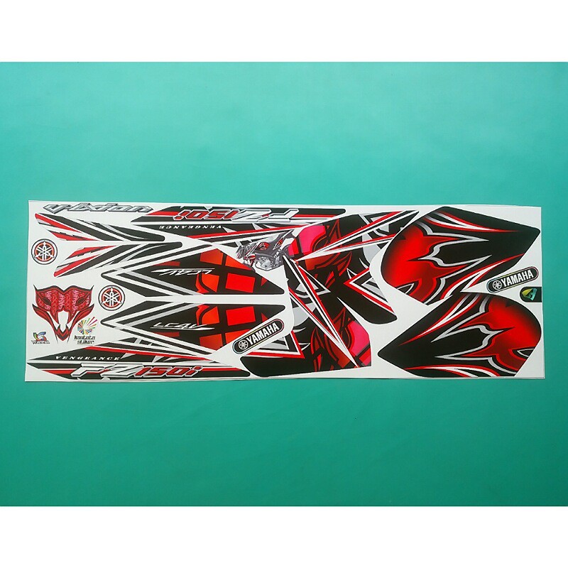 Stiker motor vixion new variasi 2 merah