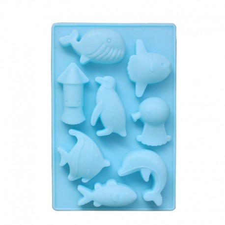 Cetakan Silikon Laut Silicone Mold Blue Sea World Premium Whale Dolphin Fish Penguin Ikan Paus Oven Safe Babymaniashop Jelly Clay Play Doh Resin