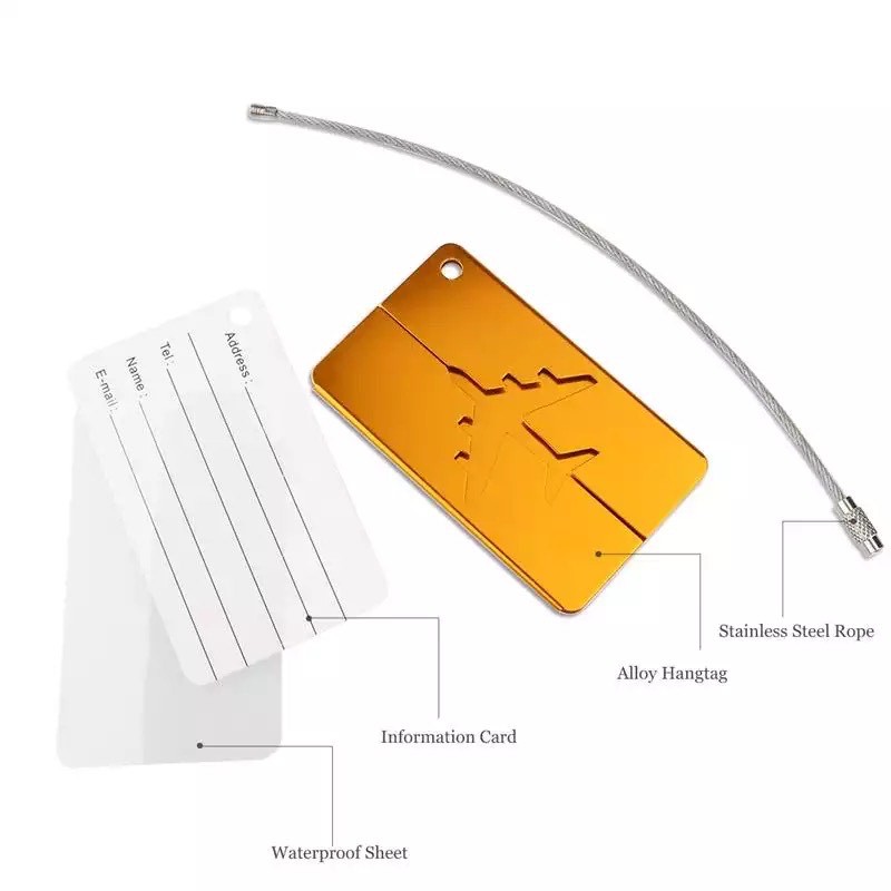 Alumunium Tag Label Koper Aircraft Shape Koper jadi mudah dikenal J42