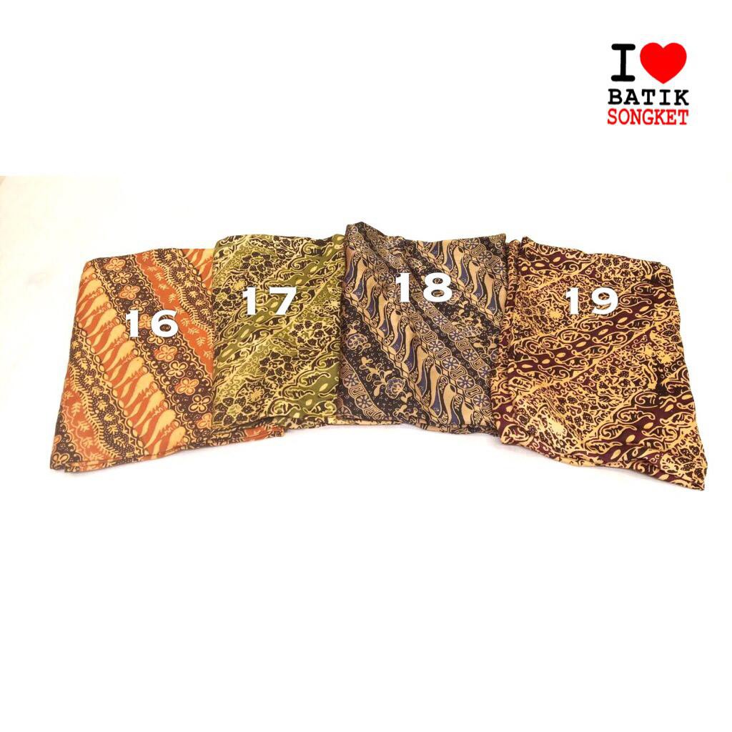 Bahan sutra 2 meter motif 2 kain batik pekalongan cap cetak rok asli silk