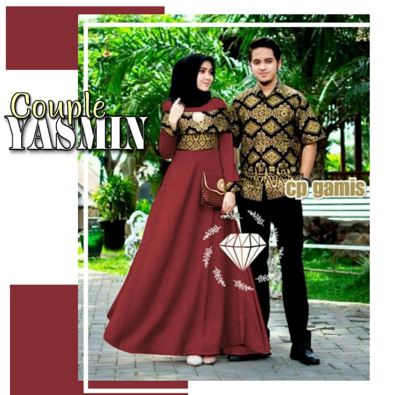SARIMBIT COUPLE BAJU CAPEL KELUARGA COPEL PASANGAN CAPELAN GAMIS SUAMI ISTRI KAPELAN CP YASMIN KOMBI