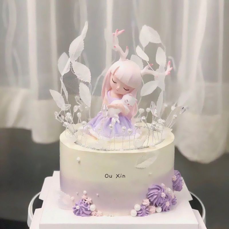 TOPPER HIASAN CAKE KUE ULANG TAHUN ANNIVERSARY MUTIARA MAHKOTA TIARA MONTE BULU BONEKA GADIS PRINCES