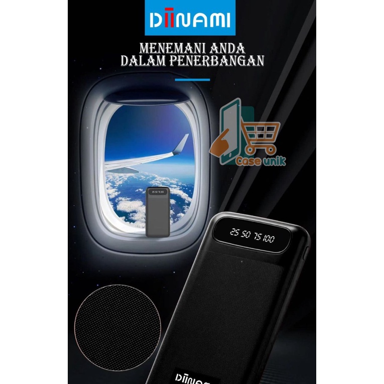 PowerBank DIINAMI  10000mah A89 2.1A Dual Input Port Type C &amp; Micro USB Original Fast Charging Real Capacity GARANSI 1 TAHUN CS4771