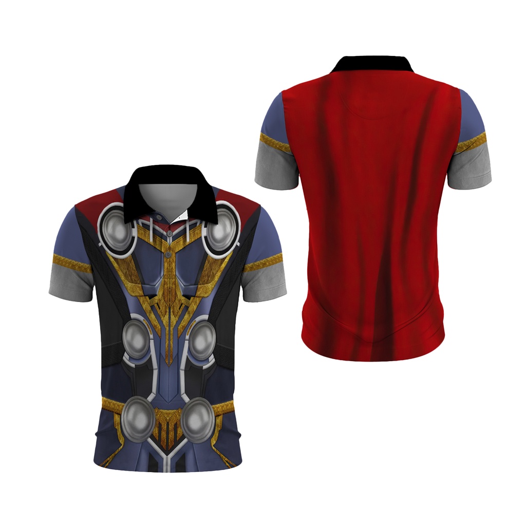 [Riashop] Polo Shirt Costum Thor | Kaos Polo Costum Thor Lengan Pendek